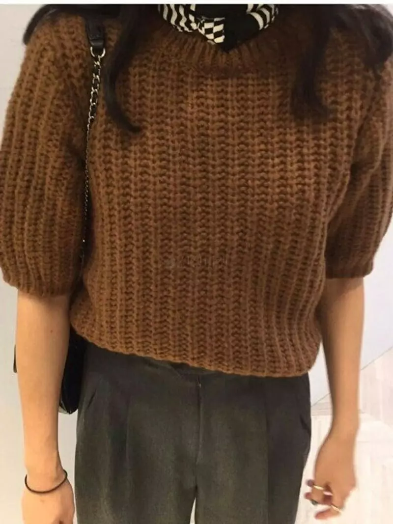 Another Muse - Korean Women Fashion - #womensfashion - Puff Knit Tee - 4