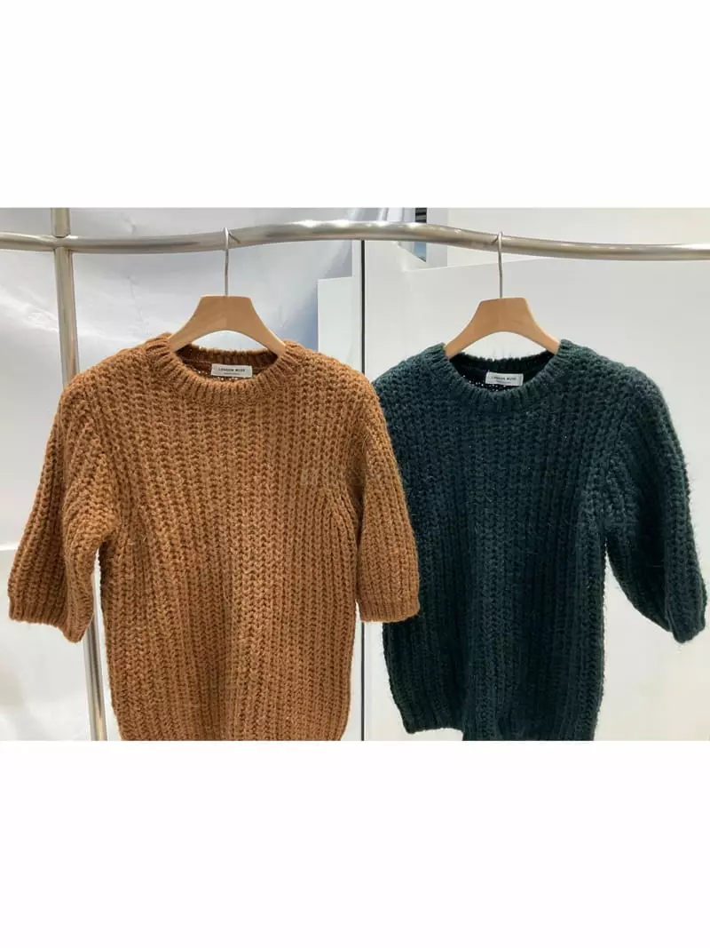 Another Muse - Korean Women Fashion - #momslook - Puff Knit Tee - 6
