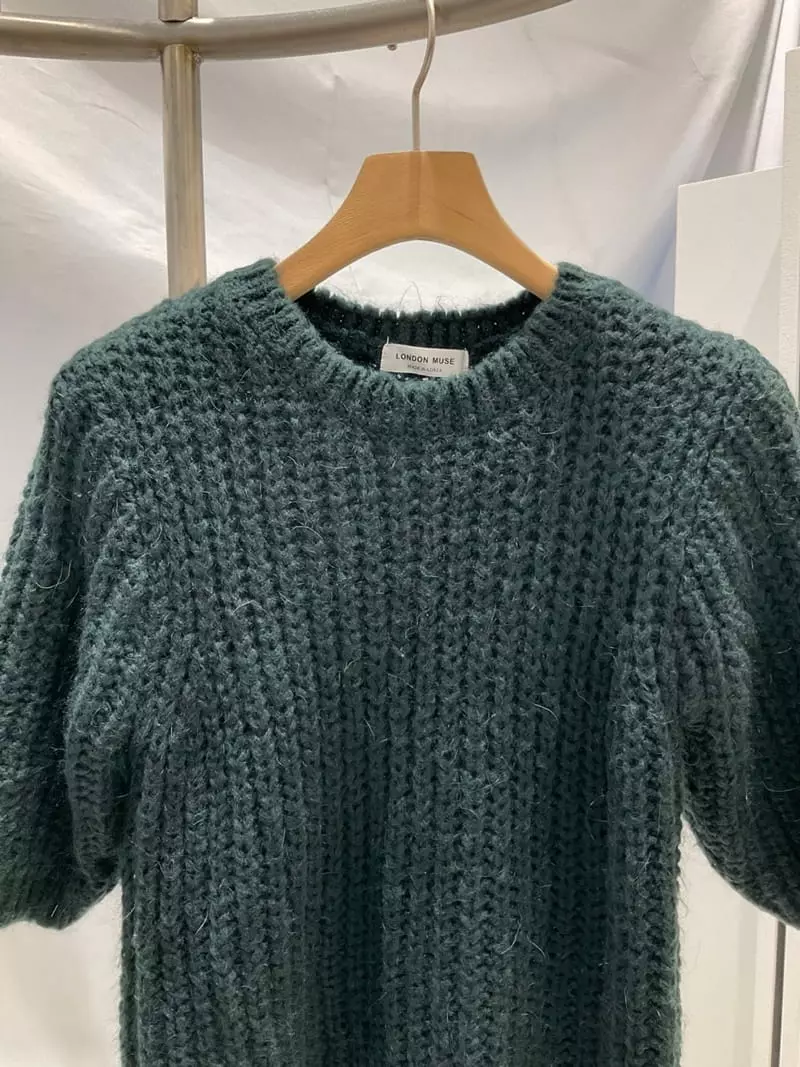Another Muse - Korean Women Fashion - #momslook - Puff Knit Tee - 8