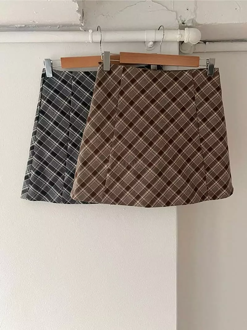 Another Muse - Korean Women Fashion - #womensfashion - Check Mini Skirt - 4