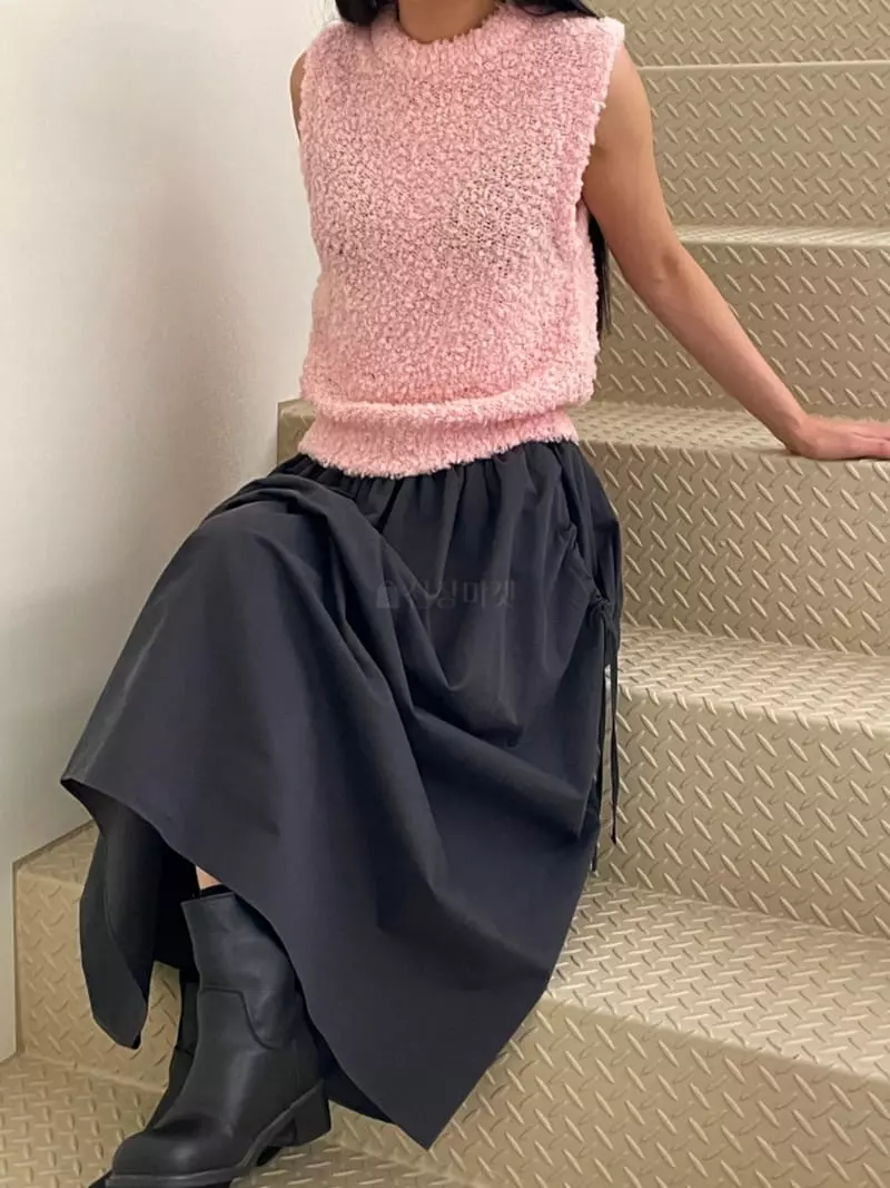 Another Muse - Korean Women Fashion - #womensfashion - String Shirring Skirt - 4