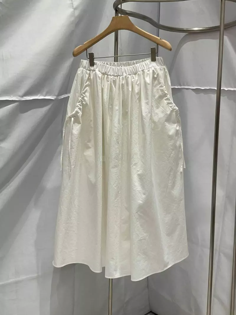 Another Muse - Korean Women Fashion - #momslook - String Shirring Skirt - 6