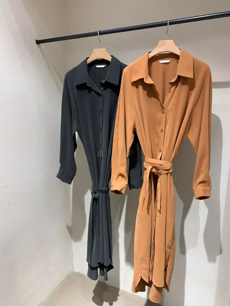 Another Muse - Korean Women Fashion - #momslook - Lond Shirt One-piece - 7