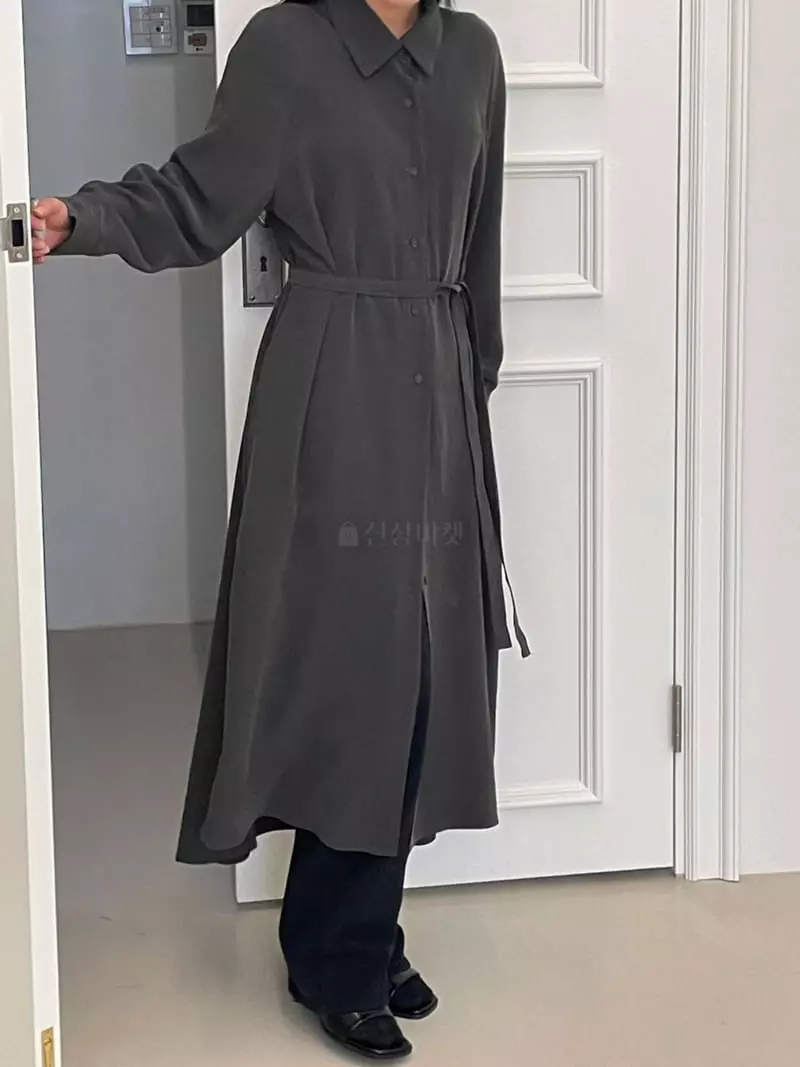 Another Muse - Korean Women Fashion - #romanticstyle - Lond Shirt One-piece - 3