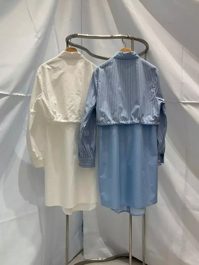Another Muse - Korean Women Fashion - #romanticstyle - Layered Shirt One-piece - 2