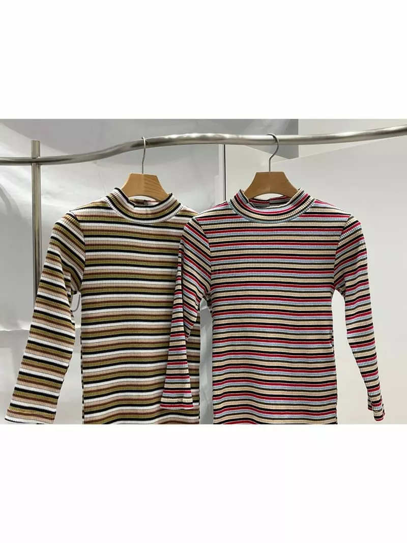 Another Muse - Korean Women Fashion - #thatsdarling - Stripes Half Tee