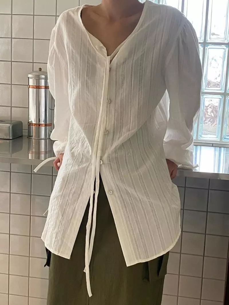 Another Muse - Korean Women Fashion - #thelittlethings - Ribbon Blouse - 7