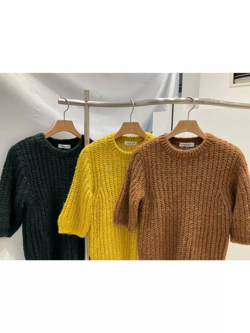 Another Muse - Korean Women Fashion - #womensfashion - Puff Knit Tee - 5