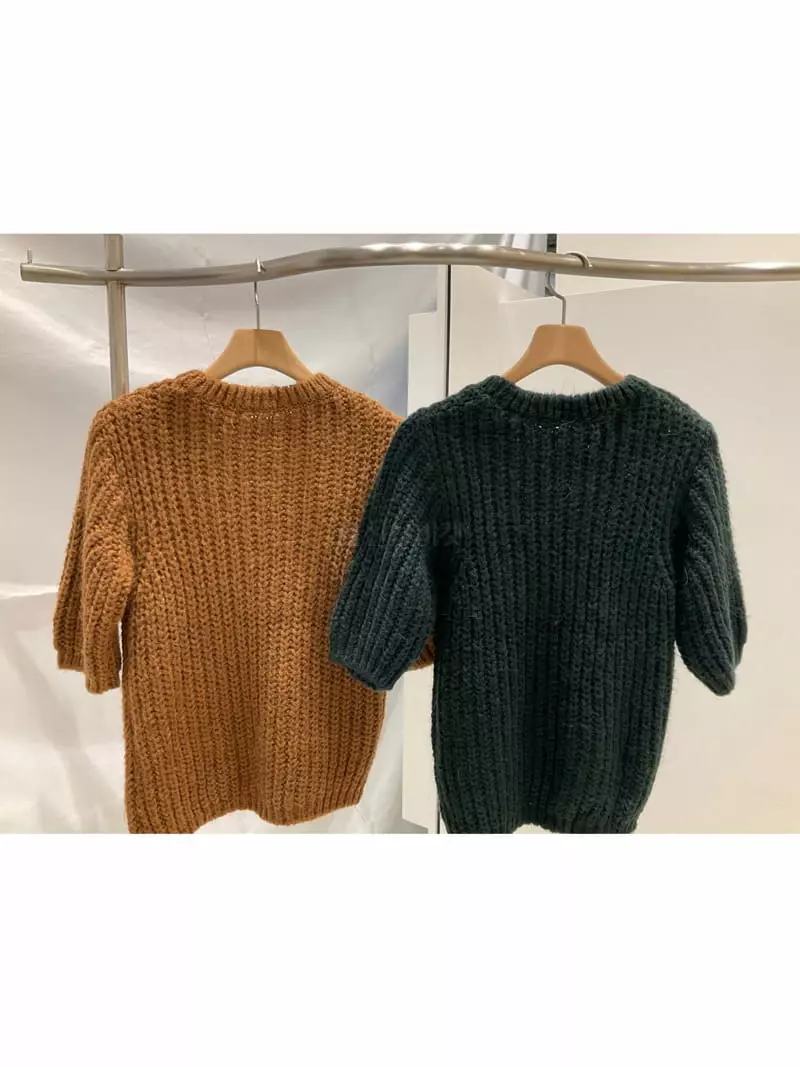 Another Muse - Korean Women Fashion - #womensfashion - Puff Knit Tee - 7