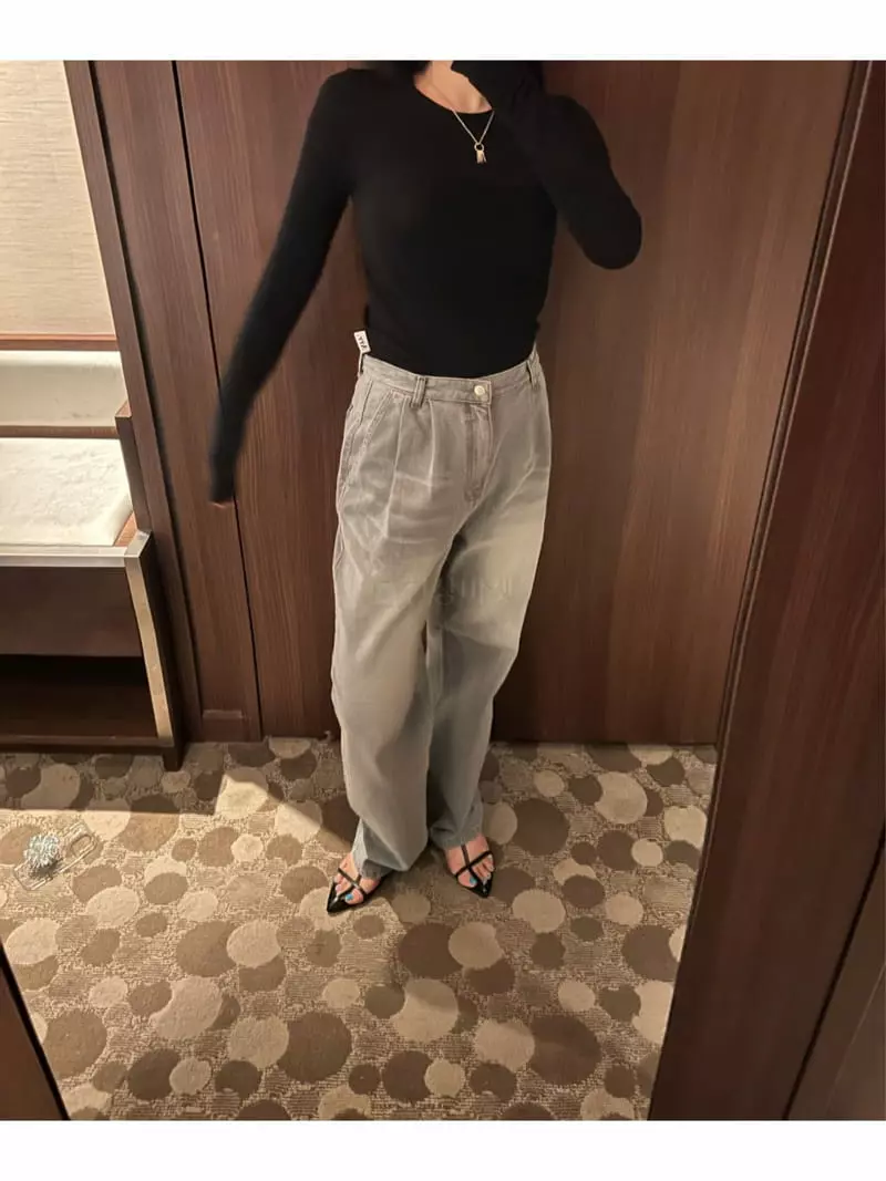 Arr - Korean Women Fashion - #momslook - Gray Jeans - 3