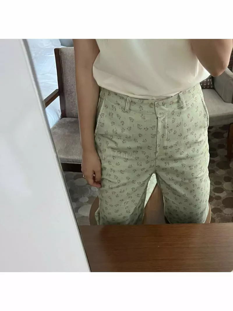 Arr - Korean Women Fashion - #momslook - Flower Rib Pants - 11
