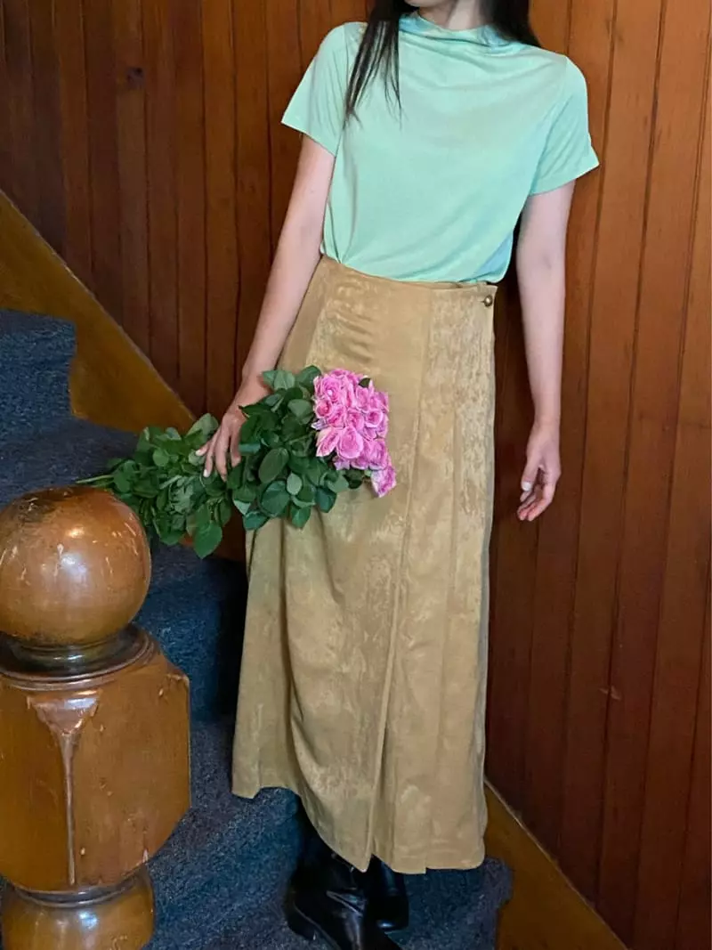 Arr - Korean Women Fashion - #momslook - Wrinkle Wrap Skirt - 12
