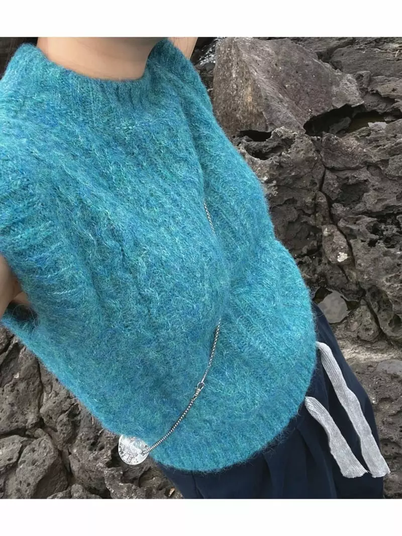 Arr - Korean Women Fashion - #momslook - Mohair V Tee - 5