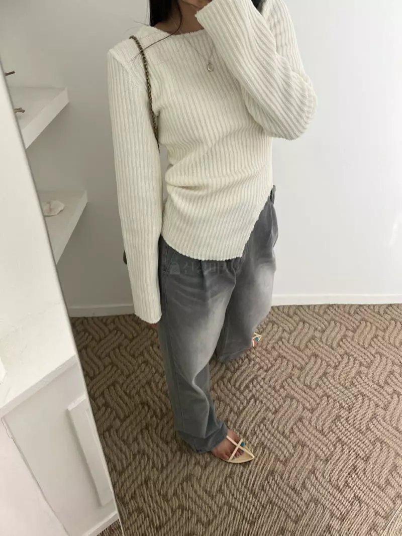 Arr - Korean Women Fashion - #vintagekidsstyle - Maddle Knit Tee - 4