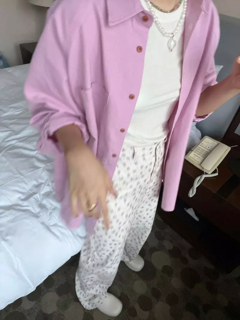 Arr - Korean Women Fashion - #restrostyle - Flower Rib Pants - 6