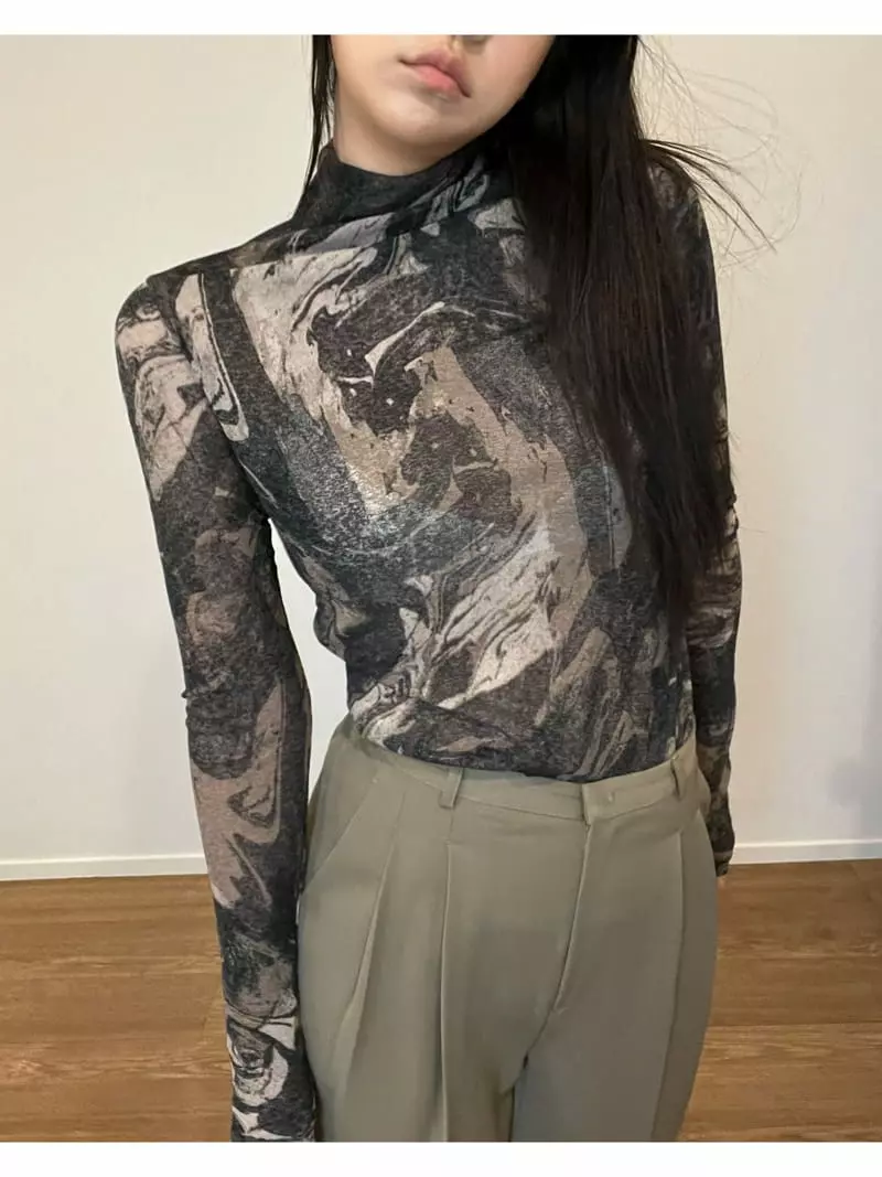 Arr - Korean Women Fashion - #romanticstyle - Hey Turtleneck Tee - 10