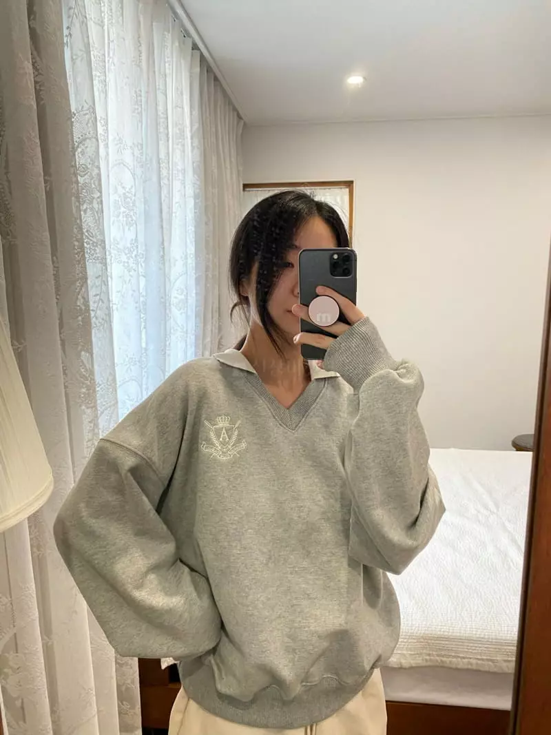 Arr - Korean Women Fashion - #romanticstyle - Mark Sweatshirt - 8