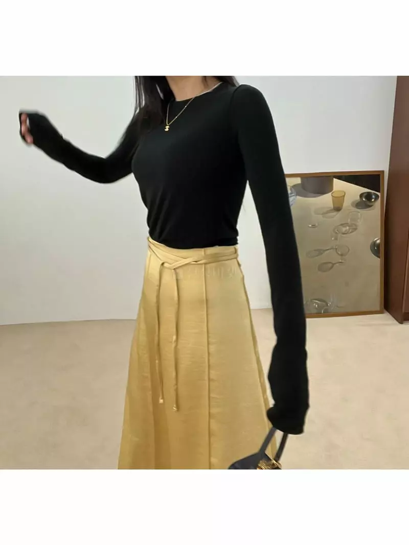 Arr - Korean Women Fashion - #shopsmall - Long Silk Skirt - 5