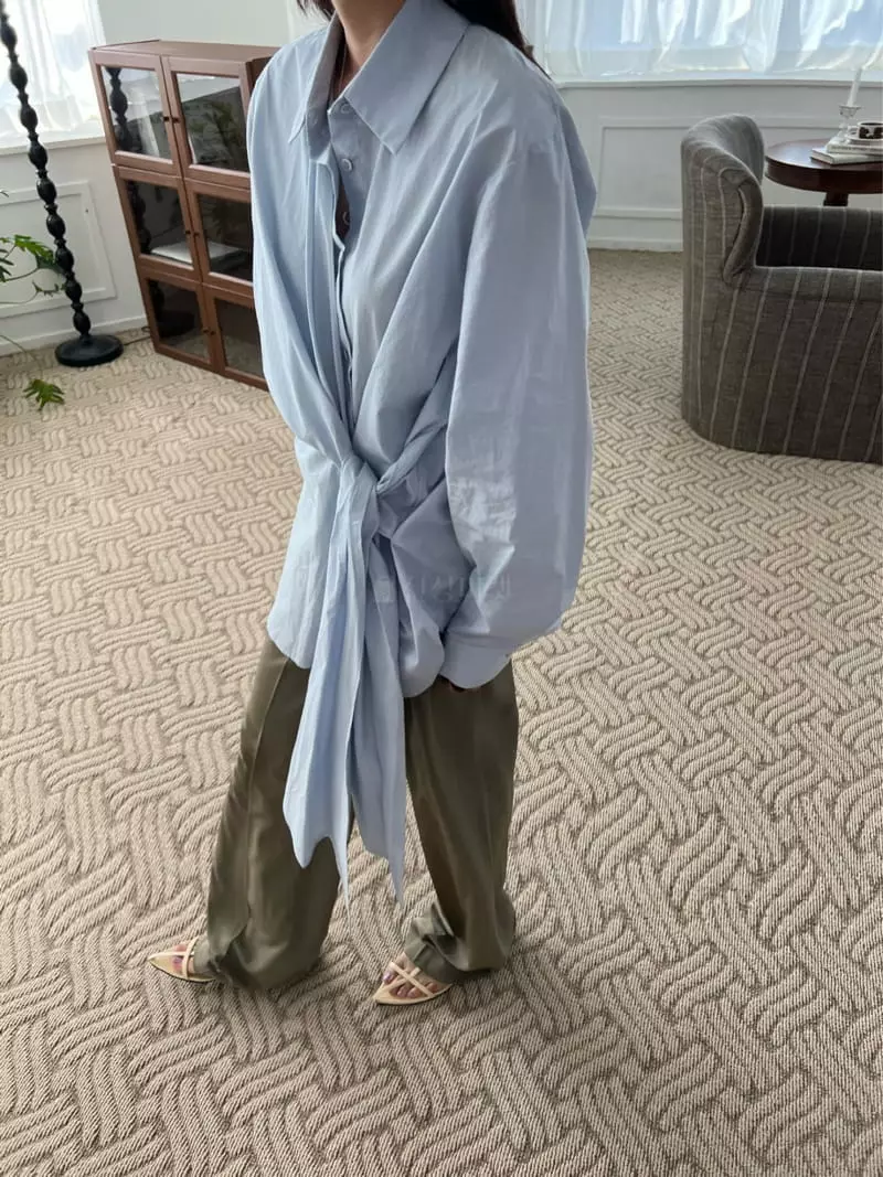 Arr - Korean Women Fashion - #romanticstyle - Rope Shirt - 4