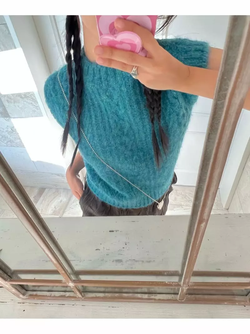 Arr - Korean Women Fashion - #vintageinspired - Mohair V Tee - 8