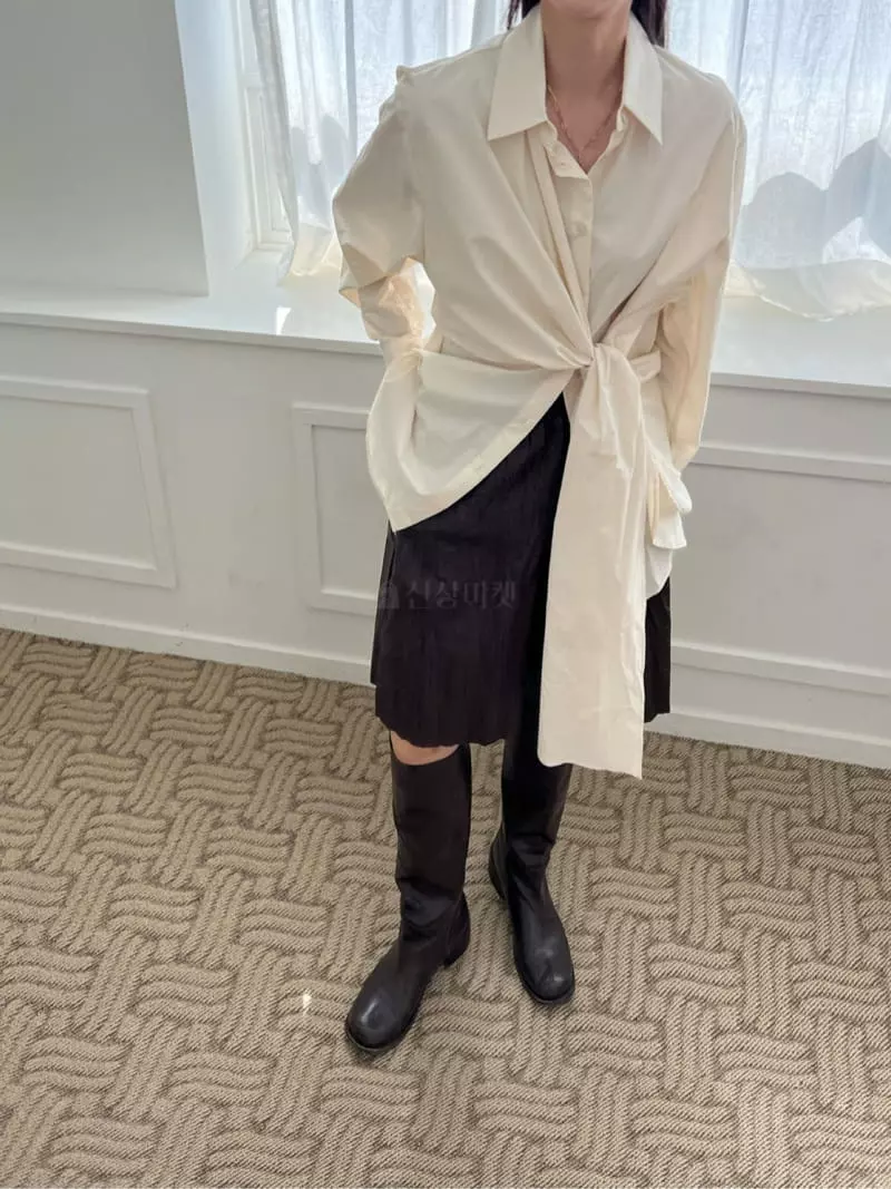 Arr - Korean Women Fashion - #womensfashion - Leather Wrinkle Pants - 6