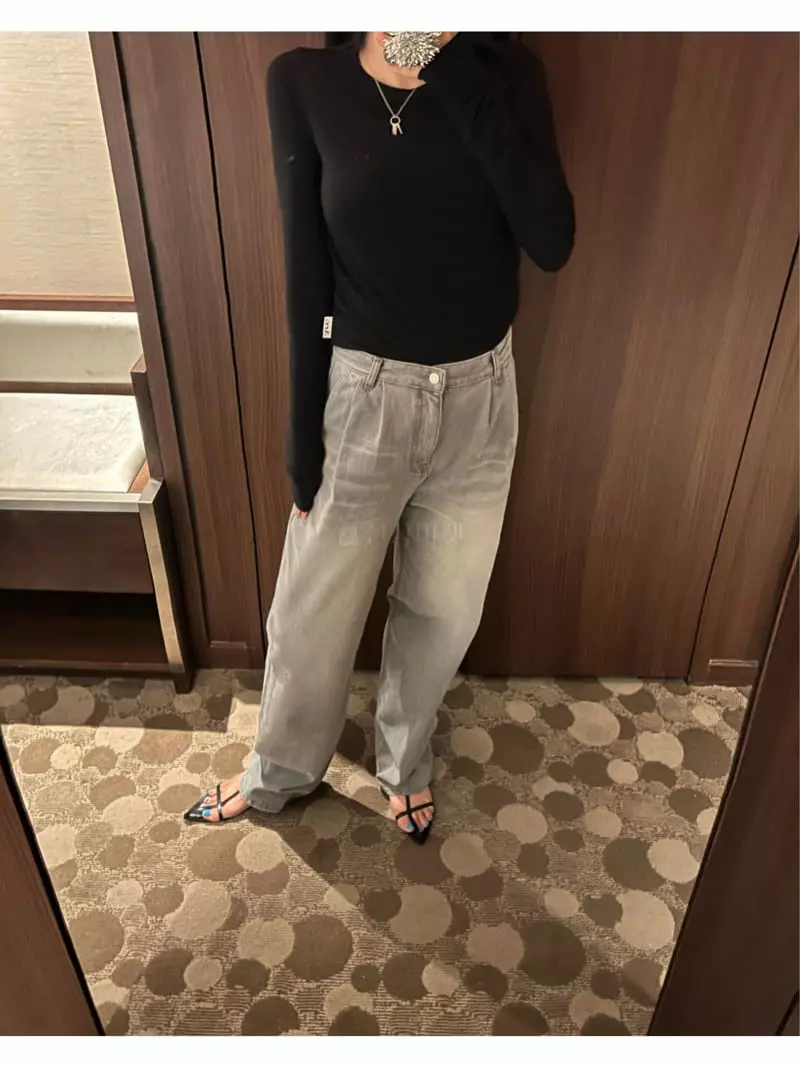 Arr - Korean Women Fashion - #momslook - Gray Jeans - 4