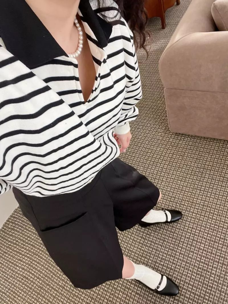 Arr - Korean Women Fashion - #womensfashion - Stripes Sweatshirt - 10