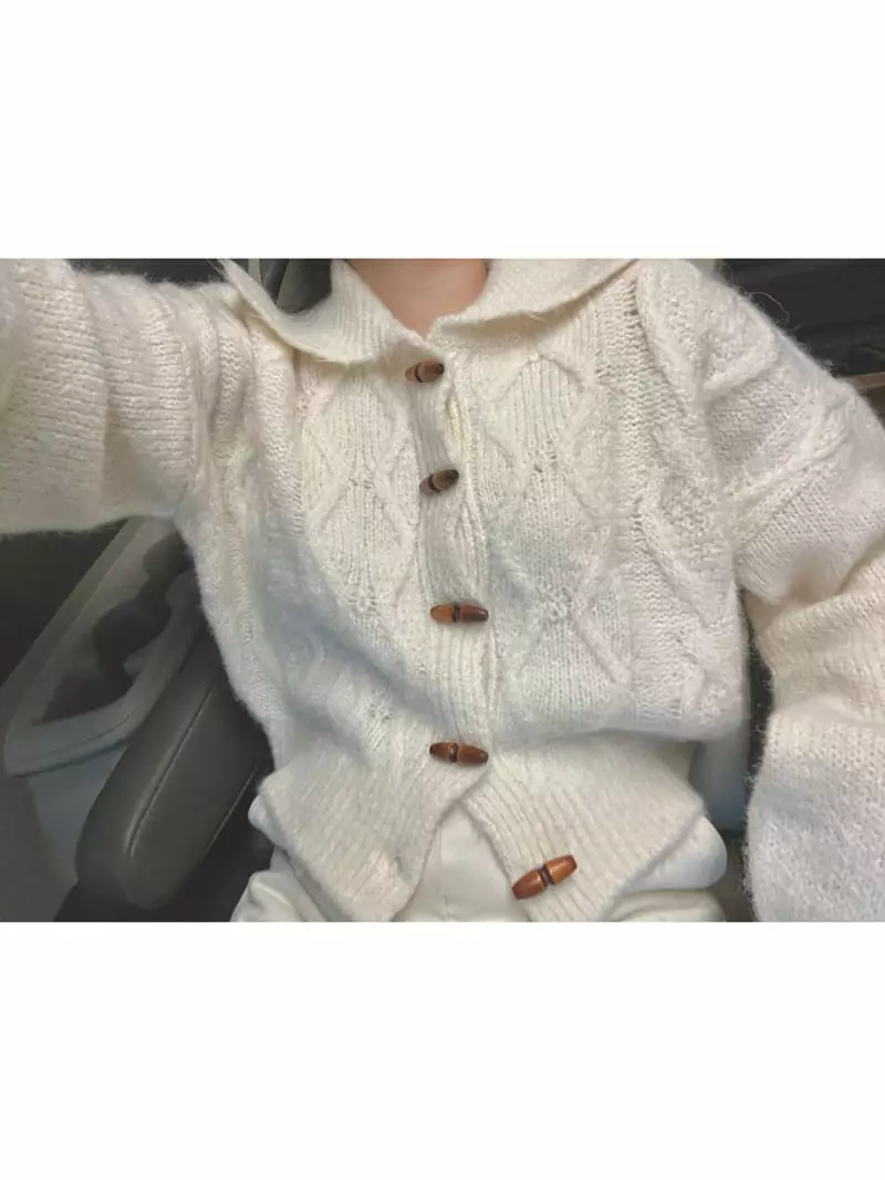 Arr - Korean Women Fashion - #womensfashion - Alpaca Cardigan - 12
