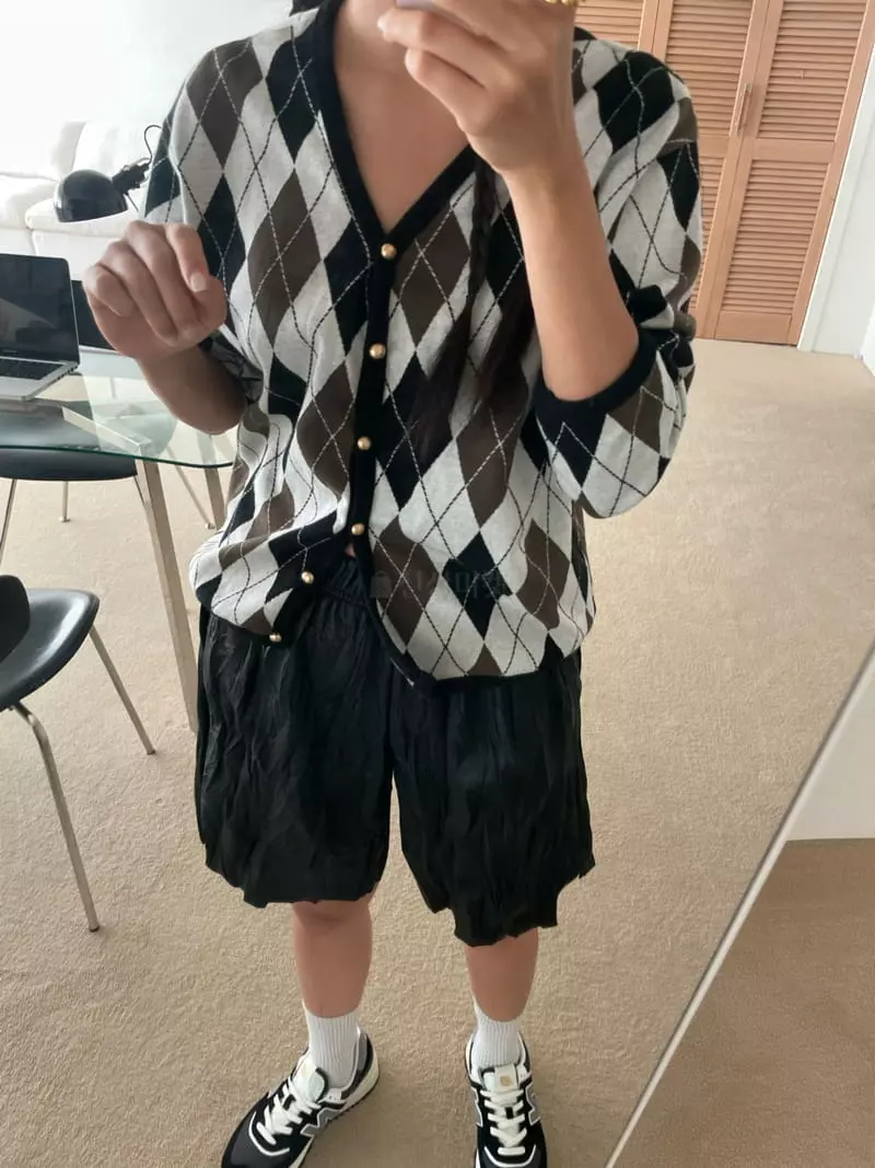 Arr - Korean Women Fashion - #womensfashion - Argyle Cardigan - 3