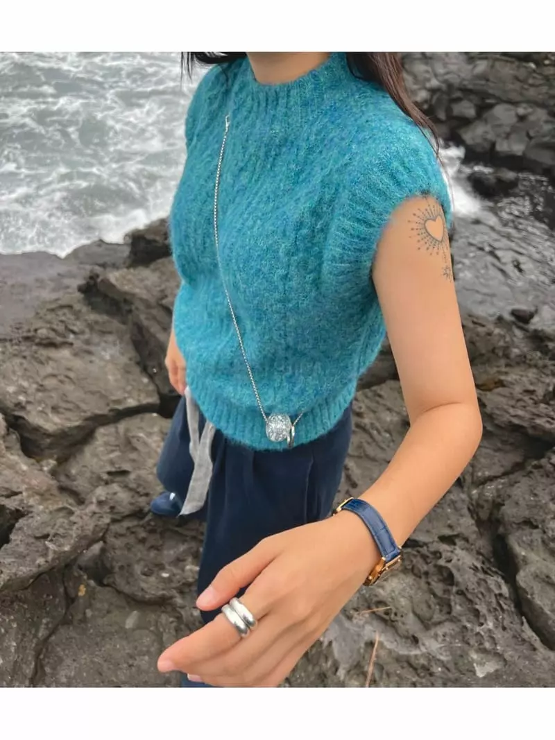 Arr - Korean Women Fashion - #womensfashion - Mohair V Tee - 7