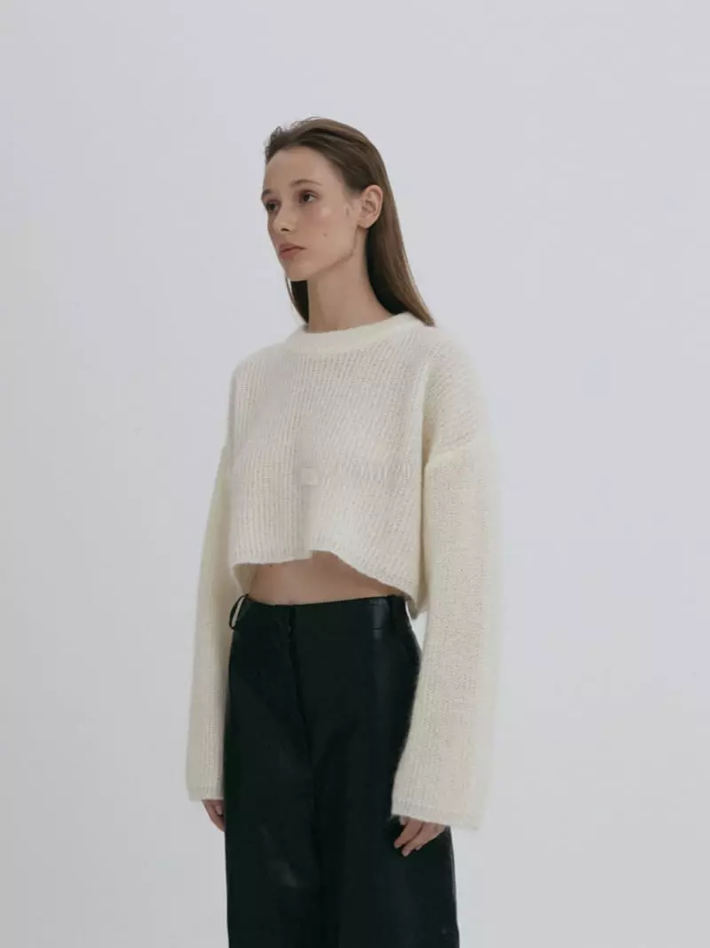 Artisover - Korean Women Fashion - #momslook - Mo Hair Knit Tee - 2