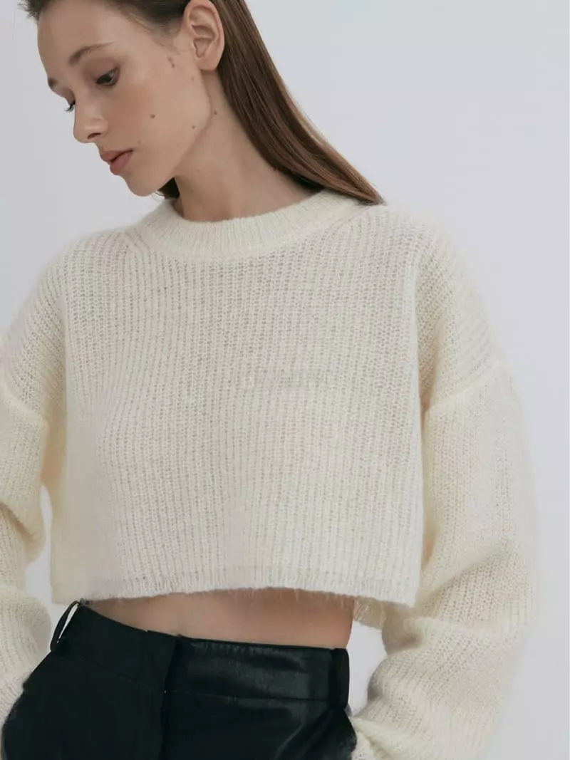 Artisover - Korean Women Fashion - #womensfashion - Mo Hair Knit Tee - 4