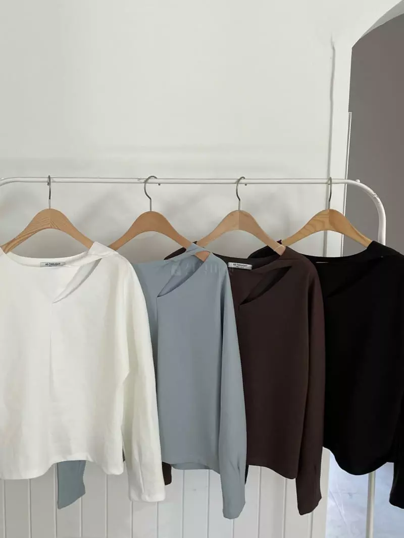 As Thought - Korean Women Fashion - #momslook - Turnning Blouse - 9