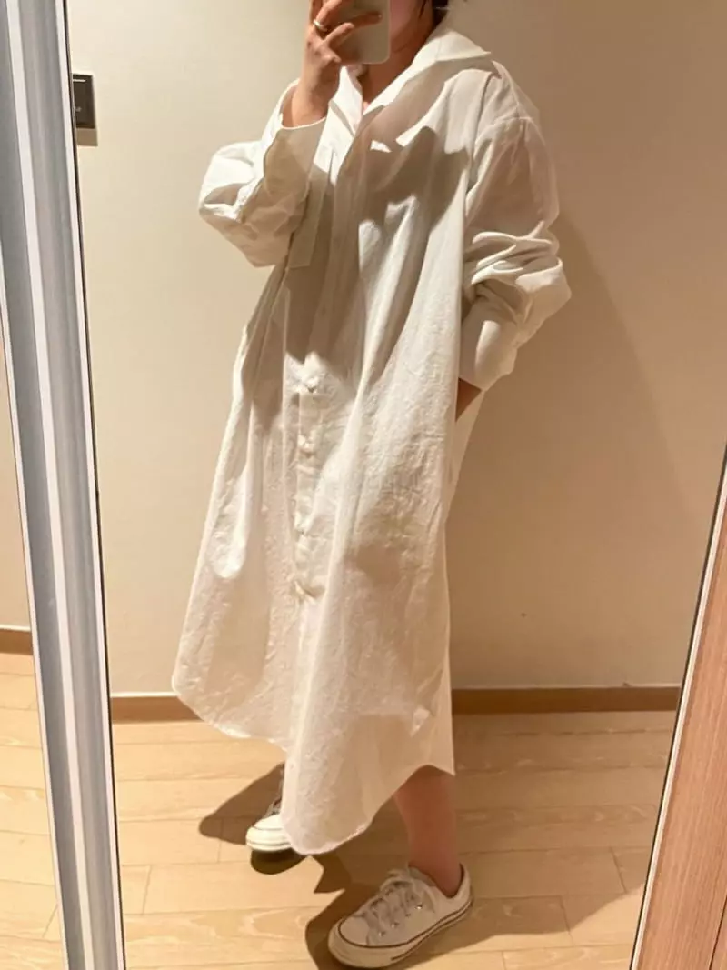 As Thought - Korean Women Fashion - #momslook - Shirt One-piece - 5