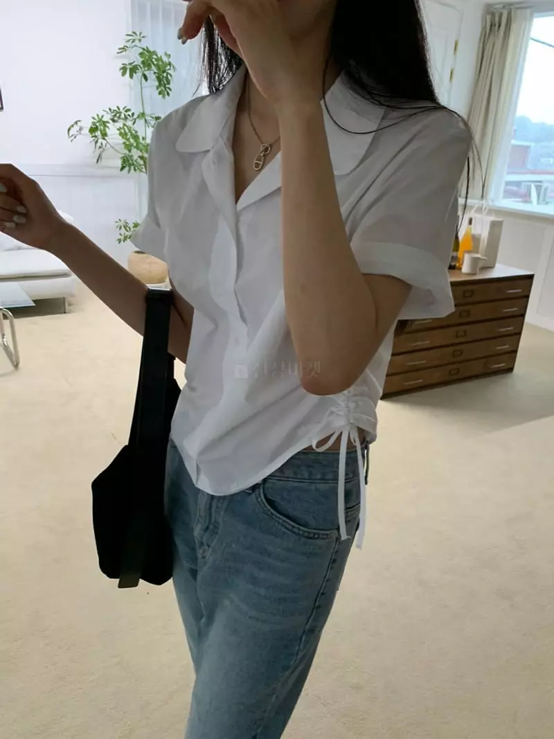 As Thought - Korean Women Fashion - #momslook - Shirring Blouse - 6