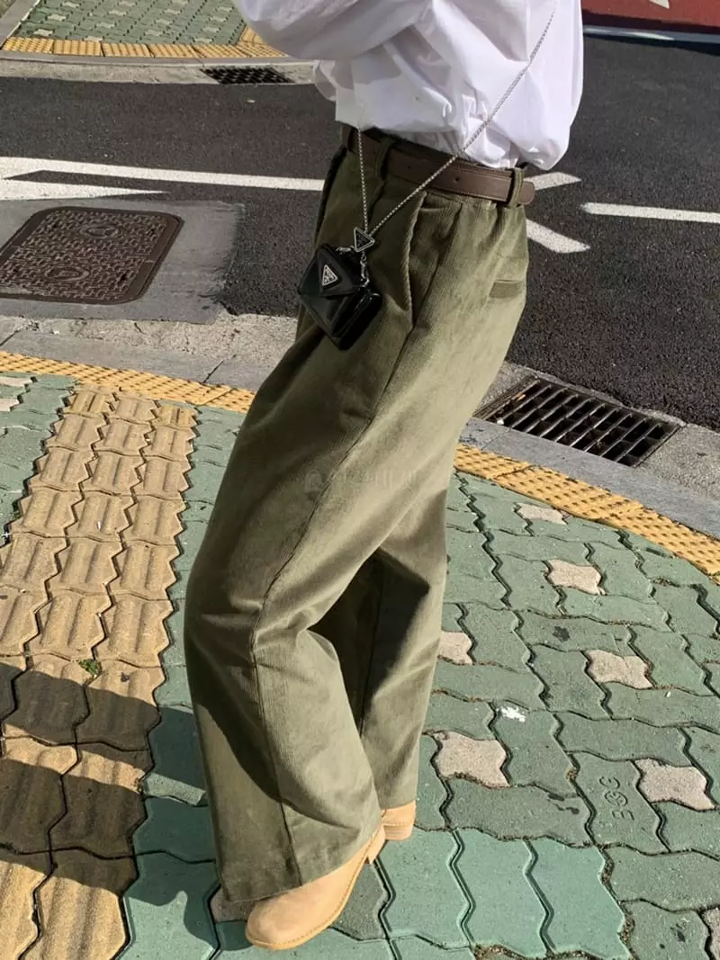 As Thought - Korean Women Fashion - #momslook - Color Corduroy Pants - 8
