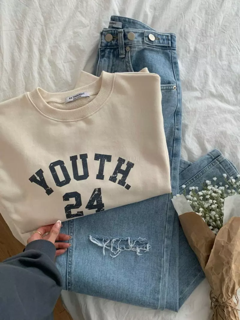 As Thought - Korean Women Fashion - #momslook - Us Paint Sweatshirt - 6