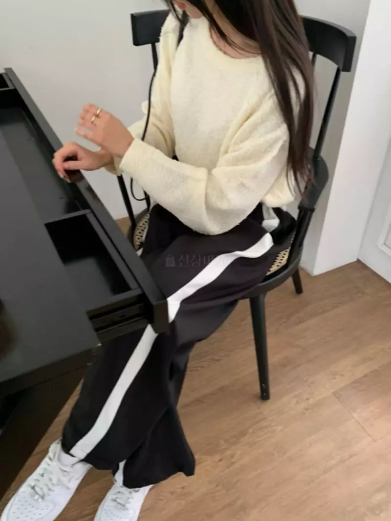 As Thought - Korean Women Fashion - #momslook - Wings Round Knit Tee - 5
