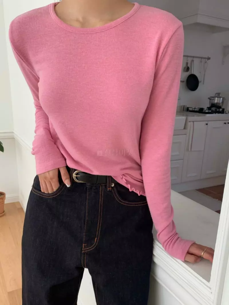 As Thought - Korean Women Fashion - #momslook - Warm Wave Tee - 6