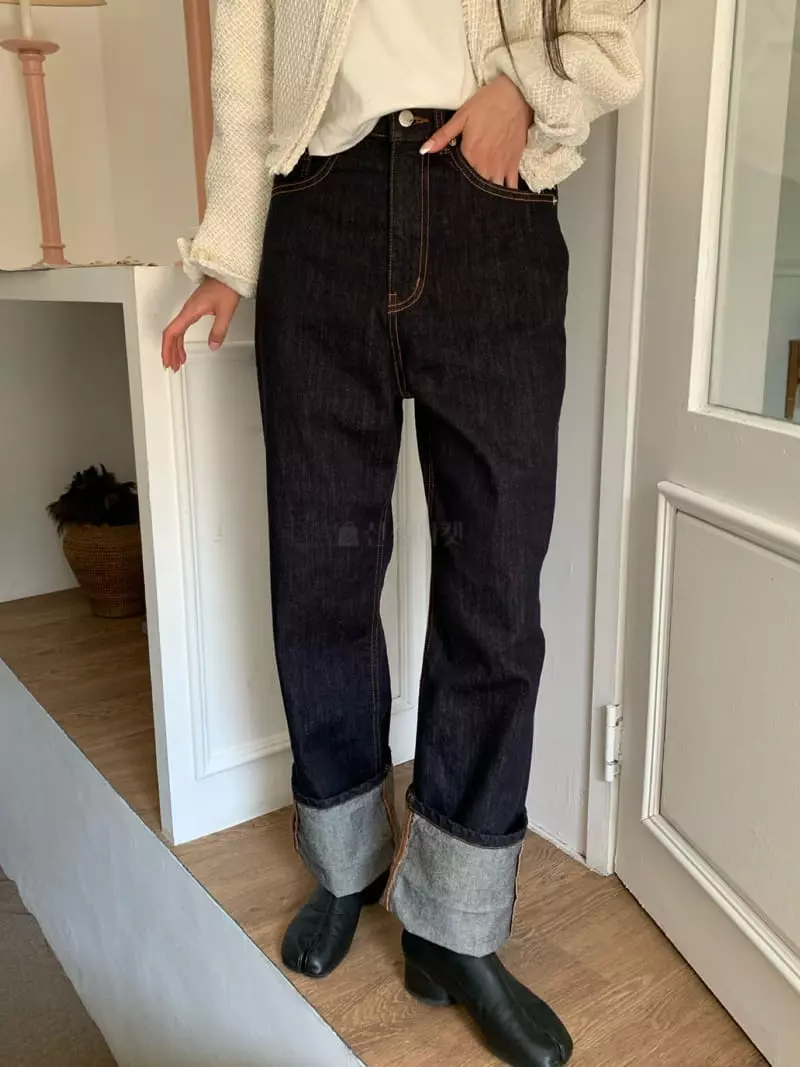 As Thought - Korean Women Fashion - #momslook - Bold Jeans