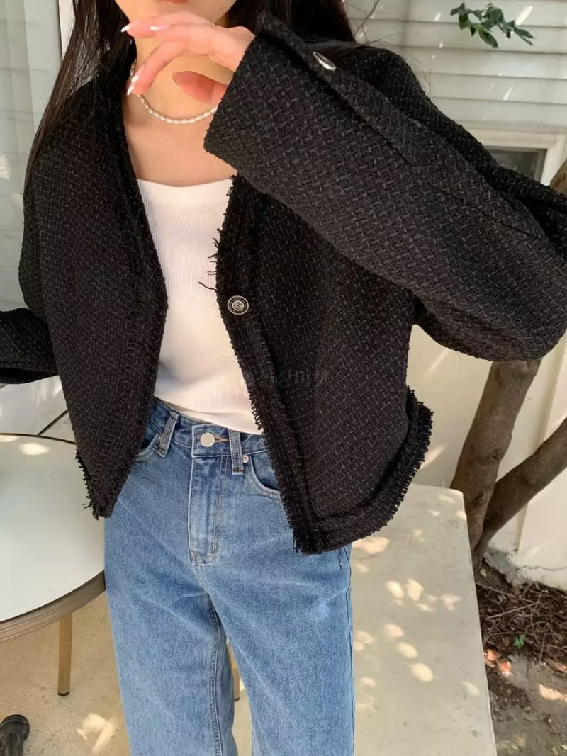 As Thought - Korean Women Fashion - #momslook - Butter Twid Jacket - 6