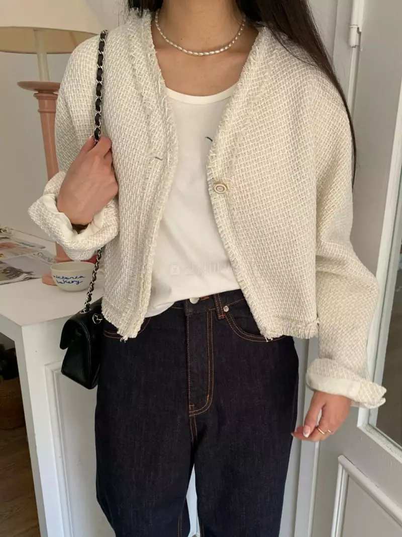As Thought - Korean Women Fashion - #momslook - Butter Twid Jacket - 8