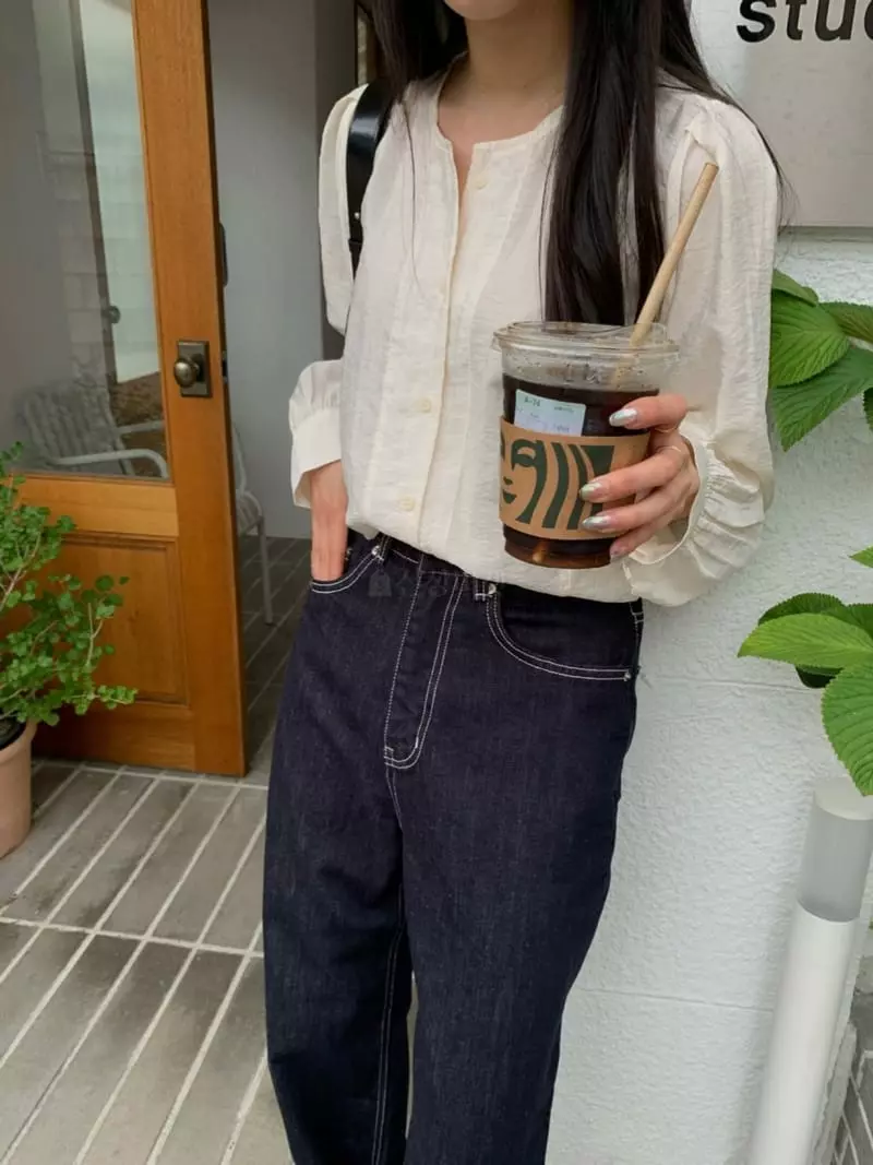 As Thought - Korean Women Fashion - #momslook - Mos Round Blouse - 2
