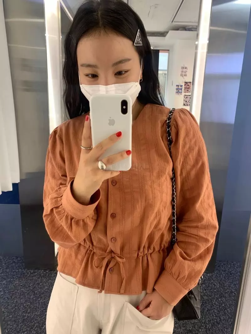 As Thought - Korean Women Fashion - #momslook - Rose Frill Blouse