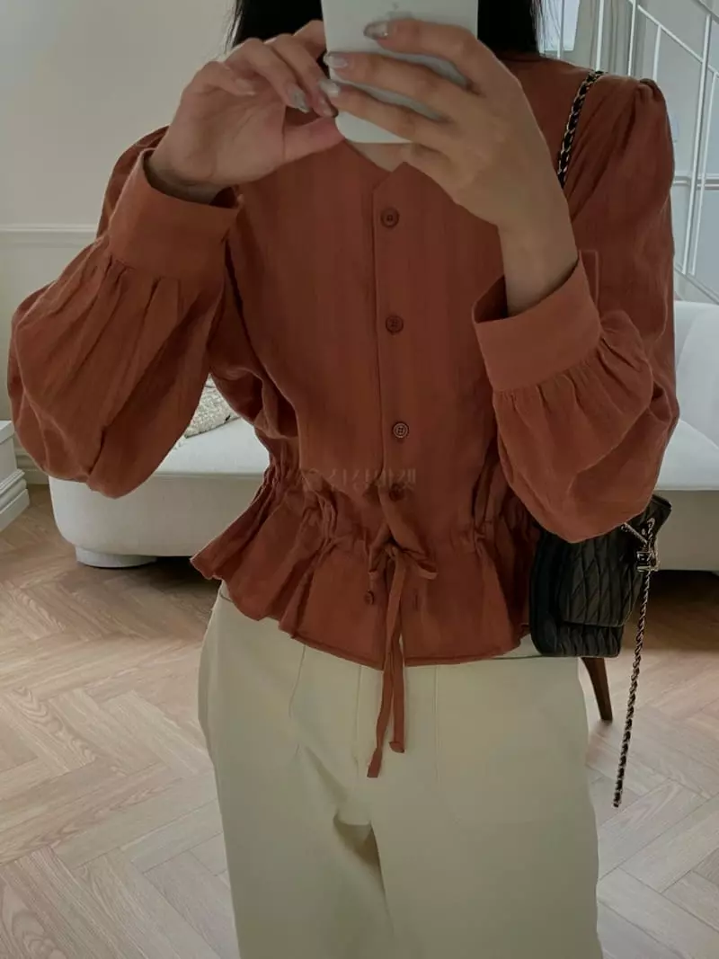 As Thought - Korean Women Fashion - #momslook - Rose Frill Blouse - 3