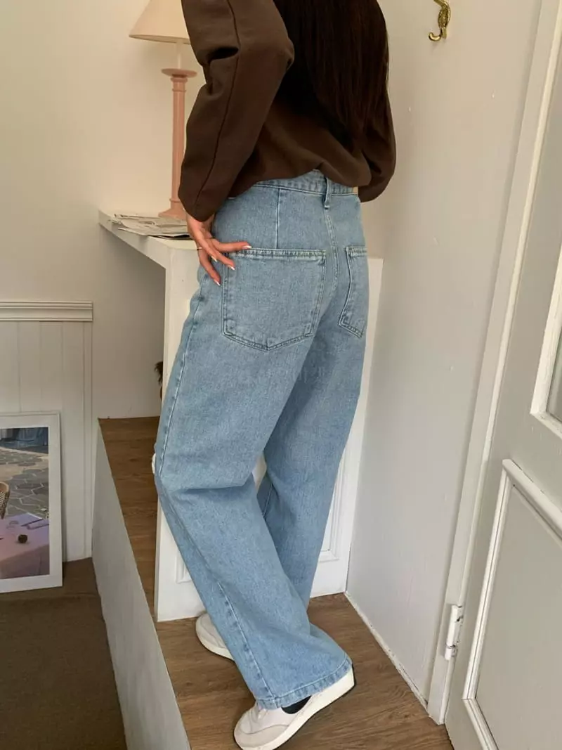 As Thought - Korean Women Fashion - #pursuepretty - Demage Light Blues Jeans - 4
