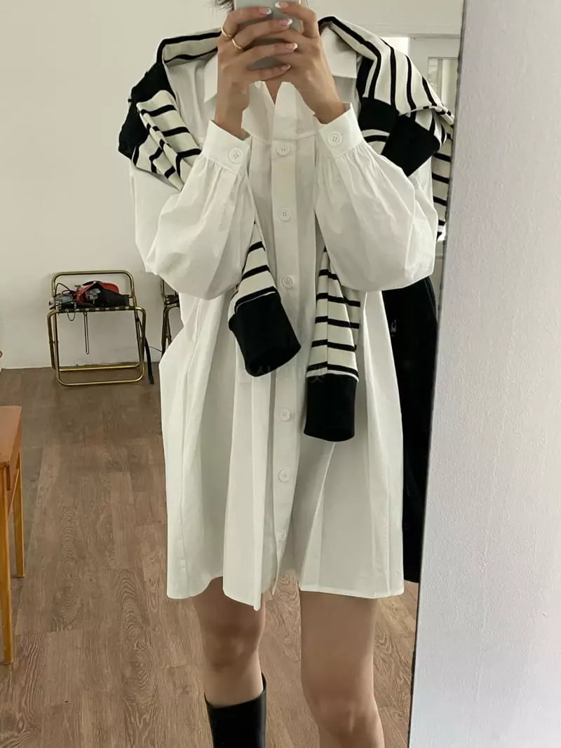 As Thought - Korean Women Fashion - #romanticstyle - Wrinkle One-piece - 2