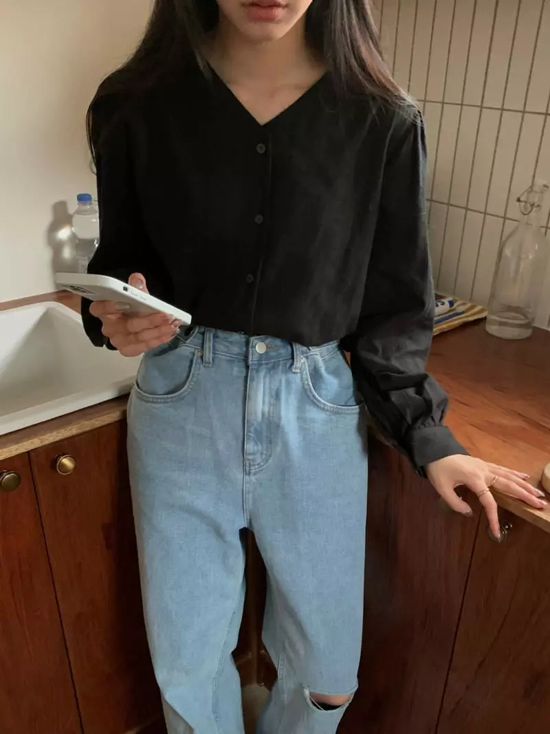 As Thought - Korean Women Fashion - #romanticstyle - Rose Frill Blouse - 9