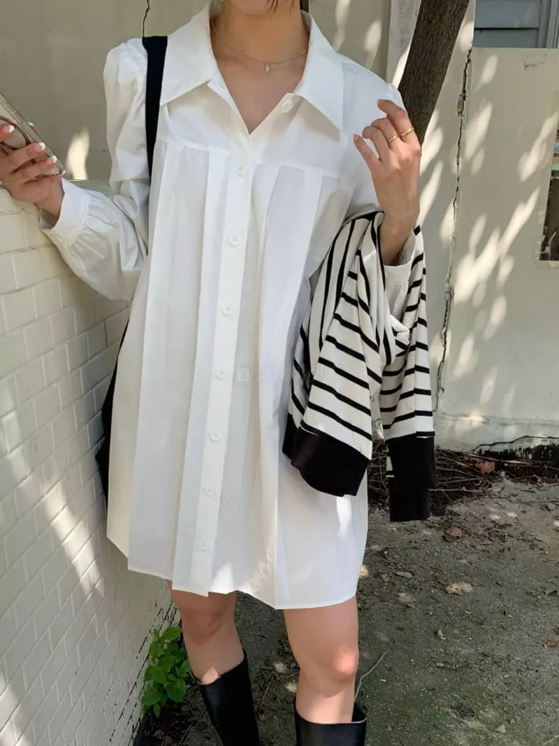 As Thought - Korean Women Fashion - #thelittlethings - Wrinkle One-piece - 5