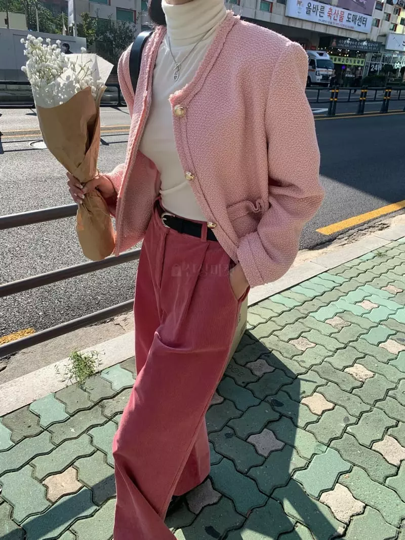 As Thought - Korean Women Fashion - #vintageinspired - Lala Twid Jacket - 4